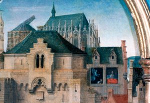 Pyhän Ursulan pyhäkkö, lähtö Kölnistä, yksityiskohta, 1489 tekijältä Hans Memling