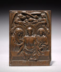 Kuollut Kristus Neitsyt Marian ja Pyhän Johanneksen tukemana, 1427-1467.