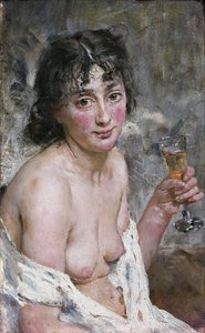 Champagne Girl (öljy kankaalle)
