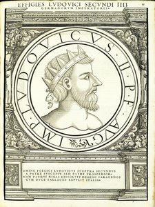 Luis II, kuvitus teoksesta "Kaiken idän ja lännen Rooman keisarit"