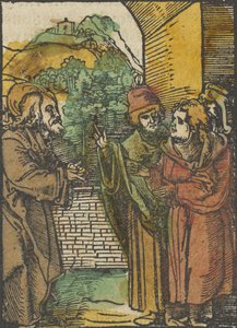 Kristus ja fariseukset, Das Plenarium, 1517. tekijältä Hans Schäufelein the Elder