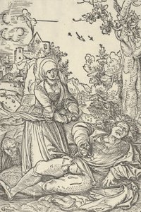 Pyramus ja Thisbe, n. 1509-10. tekijältä Hans Schäufelein the Elder