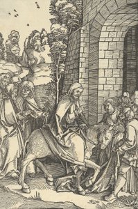 Pääsy Jerusalemiin, Herramme Jeesuksen Kristuksen kärsimyksen peilistä, 1507. tekijältä Hans Schäufelein the Elder