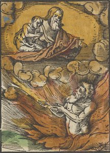 Rikas mies helvetissä ja köyhä Lasarus Abrahamin sylissä, Das Plenariumista, 1517.