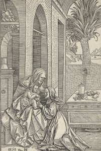 Neitsyt ja lapsi Pyhän Annan kanssa, 1510. tekijältä Hans Schäufelein the Elder