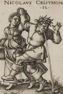 Beham The Peasant Festival 1546 bl 06 yksityiskohta tekijältä Hans Sebald Beham