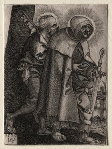 Kristus ja apostolit: Pyhä Pietari ja Paavali, 1520. tekijältä Hans Sebald Beham