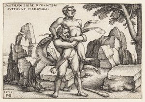 Hercules ja Antaeus tekijältä Hans Sebald Beham