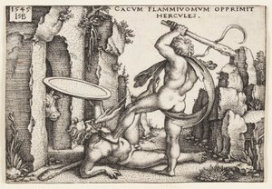 Hercules ja Cacus tekijältä Hans Sebald Beham