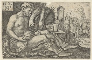 Paimen ja lammas tekijältä Hans Sebald Beham