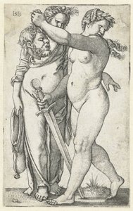 Judith Holofernesin pään ja palvelijan kanssa tekijältä Hans Sebald Beham