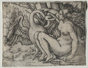 Leda ja joutsen tekijältä Hans Sebald Beham