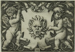 Two Genii -koriste maskilla tekijältä Hans Sebald Beham