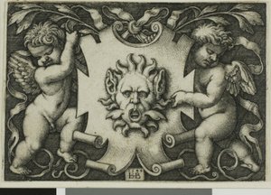 Two Genii -koriste maskilla tekijältä Hans Sebald Beham