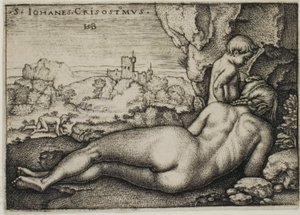 Pyhän Johannes Chrysostomuksen katumus tekijältä Hans Sebald Beham