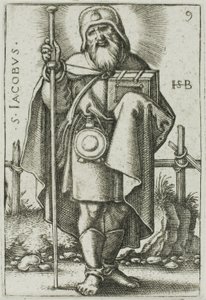 St. James Major, levy 9 julkaisusta The Twelve Apostles tekijältä Hans Sebald Beham