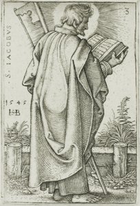 St. James Minor, levy 3 kirjasta Kahdestatoista apostolia tekijältä Hans Sebald Beham