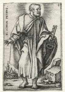 Pyhä Simon Pietari, 1545-1546. tekijältä Hans Sebald Beham