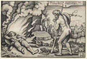 Herculesin työt: Hercules Pyreessä tekijältä Hans Sebald Beham