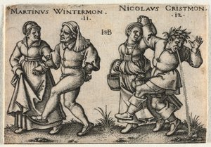 Talonpoikahäät tai kaksitoista kuukautta: 11-Martinus Wintermon 12-Nicolaus Cristmon tekijältä Hans Sebald Beham