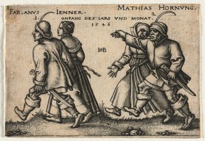 Talonpoikahäät eli kaksitoista kuukautta, 1546. tekijältä Hans Sebald Beham