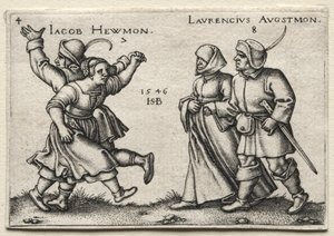 Kylän häät: Jacob Hewmon / Lawrencius Augstmon tekijältä Hans Sebald Beham