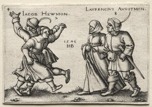 Kylän häät: Jacob Hewmon Lawrencius Augstmon, 1546. tekijältä Hans Sebald Beham