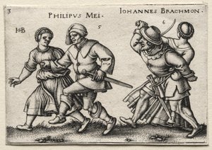 Kylän häät: Philipus Mei / Johannes Brachmon tekijältä Hans Sebald Beham