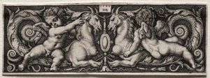 Two Genii, 1544. tekijältä Hans Sebald Beham