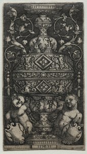 Lapsilla koristeltu maljakko, 1531. tekijältä Hans Sebald Beham