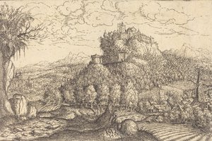 Maisema ja linna keskellä, 1553.