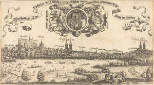 Näkymä Nürnbergiin lännestä [keskiosa], 1552.