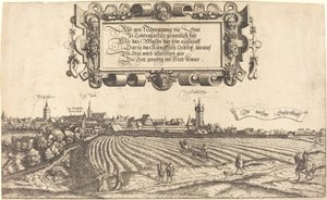 Näkymä Nürnbergiin lännestä [oikea osa], 1552. tekijältä Hans Sebald Lautensack