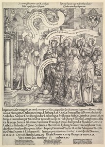 Maximilianin suojeluspyhimys esitti Kaikkivaltialle, 1519.