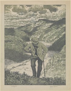Vaeltaja (Meisterblatt) tekijältä Hans Thoma