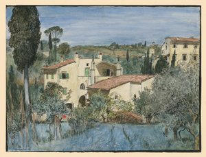 Huvila Firenzen laitamilla tekijältä Hans Thoma