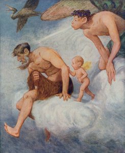 Maaliskuu, kuvitus "Festkalenderista", julkaistu Leipzigissä n. 1910 tekijältä Hans Thoma