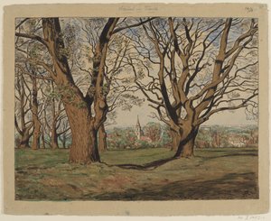 Taunus-maisema Oberurselin lähellä tekijältä Hans Thoma