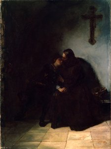 Vankien jäähyväiset, 1860-1900. Saksalainen maalaus tekijältä Hans Thoma