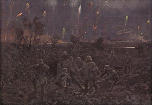 Yöhyökkäys (väri litho) tekijältä Hans W. (after) Schmidt