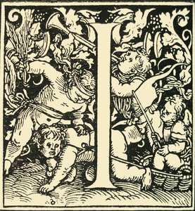I - Hans Weiditzin aakkoset, c1520-1521, 1908. tekijältä Hans Weiditz