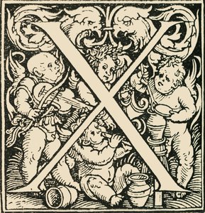 X - Hans Weiditzin aakkoset, c1520-1521, 1908. tekijältä Hans Weiditz