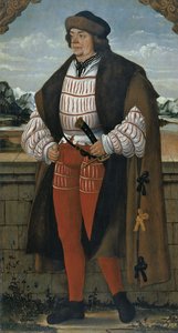 Court Jester, joka tunnetaan nimellä Knight Christoph, 1515 tekijältä Hans Wertinger von