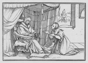 Abisag Kiriset Daavid, 1 Kuninkaat I, 3 tekijältä Hans after Holbein the Younger