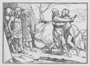 Joab surmasi Amasan, 2. Samuel XX, 10 tekijältä Hans after Holbein the Younger