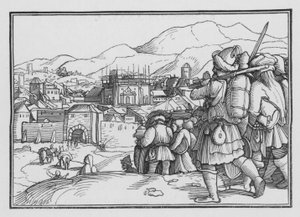 Kyyros ennallistaa temppelin astiat, Ezra I, 6 tekijältä Hans after Holbein the Younger