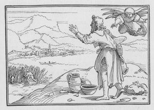Habakuk valittaa maan vääryydestä, Habakuk I, 2 tekijältä Hans after Holbein the Younger