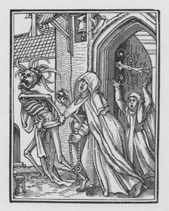Holbeinin kuolematanssi: Abbess tekijältä Hans after Holbein the Younger