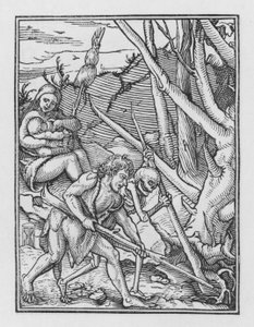 Holbeinin kuoleman tanssi: Lankeemuksen seuraukset tekijältä Hans after Holbein the Younger
