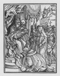 Holbeinin kuoleman tanssi: paavi tekijältä Hans after Holbein the Younger